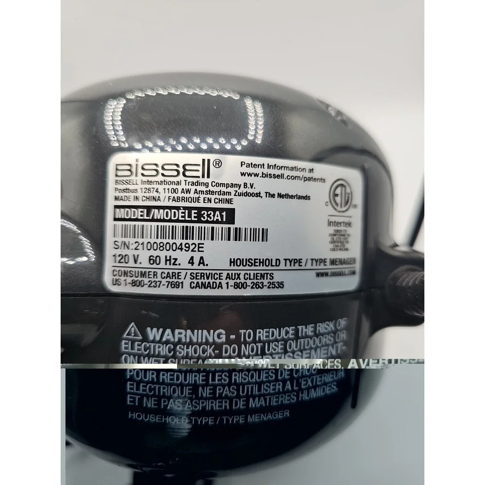 Bissell Pet Hair Eraser 33A1 Corded Lightweight Handheld Vacuum Cleaner - Tested